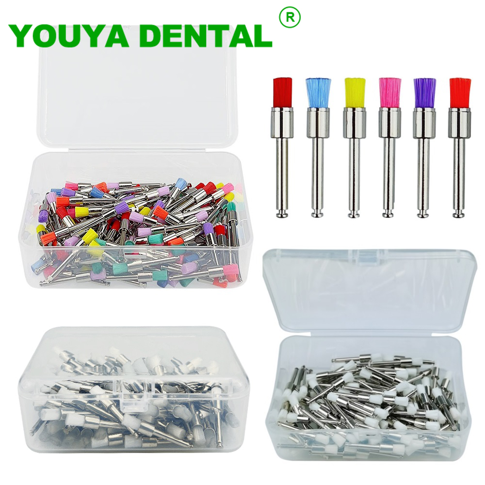 Teeth Whitening Brush - 歯科研磨用研磨ブラシ,小型研磨ツール,フラットポリッシュ,歯のホワイトニング,100,ピース/箱