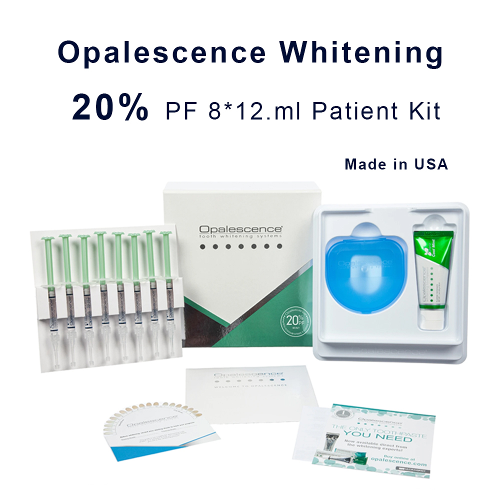Teeth Whitening Shade Guide - 家庭用UV患者セット,プロの衛生機器,紫外線,16%,歯科材料,20% pf 20, 16ゲルキット,8x1.2ml