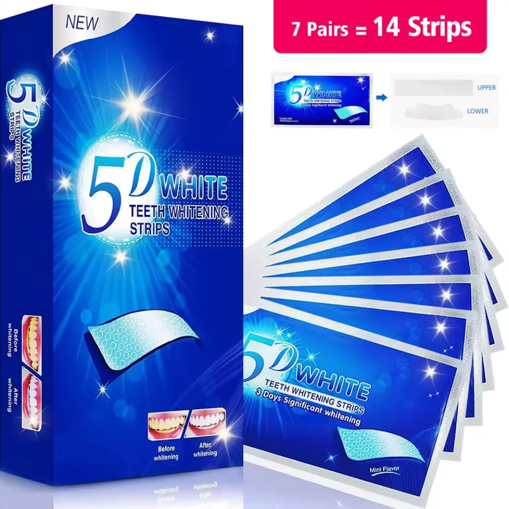 Whitening Strip 3D - 歯のホワイトニングストリップ ホワイトトゥース デンタルキット 口腔衛生ケアストリップ 歯のベニア 歯科医