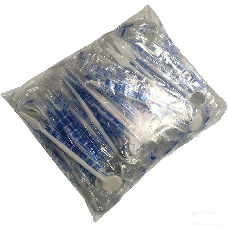 Teeth Whitening For Photos - 100 個プラスチック歯科口腔ミラー使い捨て口写真ミラー歯科医ツール歯ホワイトニング試験ガラス反射器器具