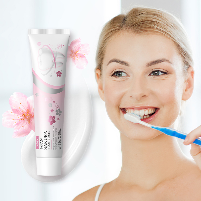 Teeth Whitening Japan - LAIKOU 日本桜歯磨き粉ホワイトニングステイン除去フレッシュブレスデンタルケアエナメルブライトニングオーラルケア 85 グラム