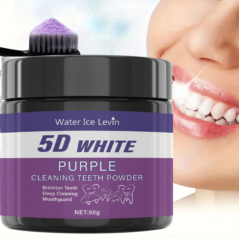 Teeth Whitening With Baking Soda - 5Dホワイトニング歯磨き粉。 パープルミントフレッシュフォーミュラ。 パールエッセンス重曹。 歯の奥まで汚れを落とし、明るくします。 50g（正味重量）