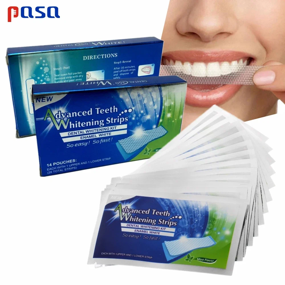 Whitening Strip 3D - 14/28 個 3D 歯ホワイトニングストリップ聖霊降臨祭プロフェッショナル効果歯ソフト毛炭歯ブラシ口腔衛生ケアストリップ