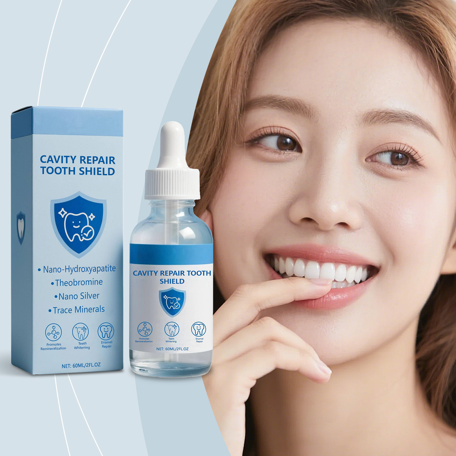 Teeth Whitening Kit Professional - 60 ミリリットル歯のホワイトニングポリッシュ歯の空洞修復歯のシールド優しい歯の汚れ除去剤エナメル修復口腔ケアディープクリーニング