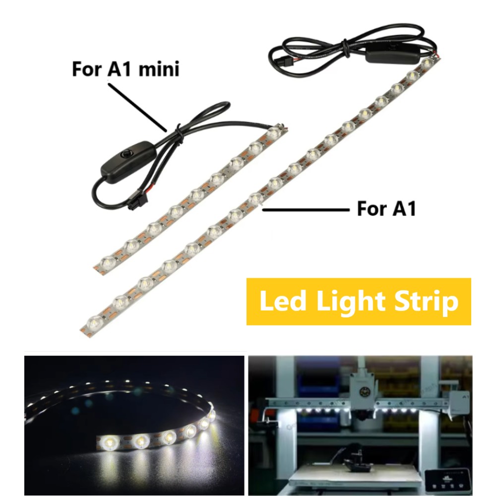 Whitening Strip 3D - Bambu Lab A1/A1mini用アップグレードLEDライトストリップ Ra95フィルライト 24V白色光 超高輝度