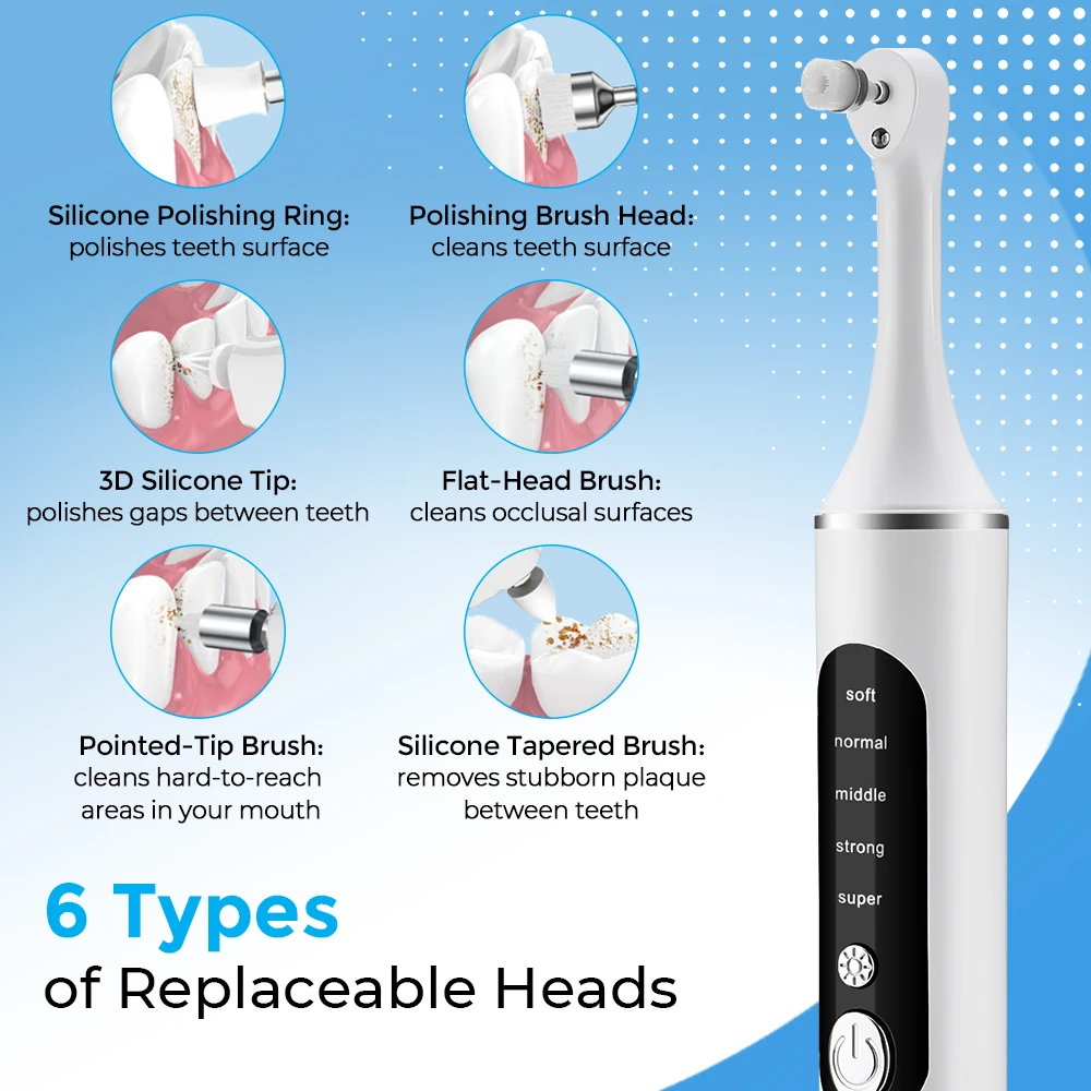 電動歯磨き器歯のホワイトニングクリーナー 6 ブラシヘッド  - Teeth Whitening Brush のレビューと価格