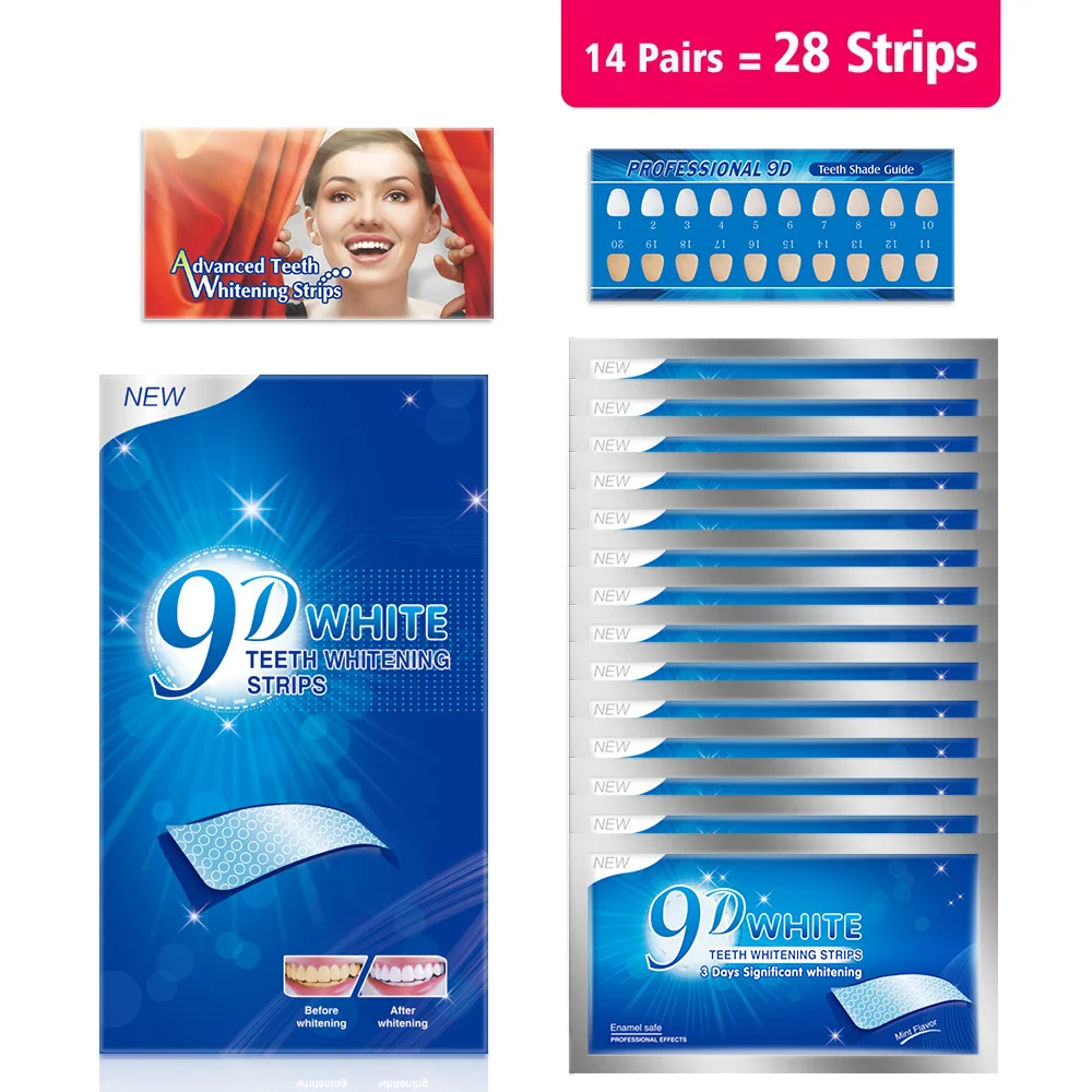 3D 5D 9D プロフェッショナル歯のホワイトニングストリ - Whitening Strip 3D のレビューと価格