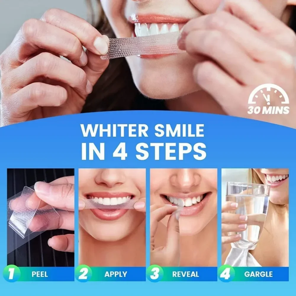 歯のホワイトニングストリップ ホワイトトゥース デンタルキッ - Whitening Strip 3D のレビューと価格
