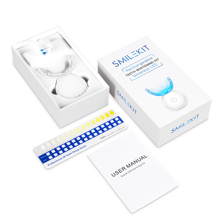 ワイヤレス充電式歯のホワイトニングキット、LEDライト歯のホ - Teeth Whitening Kit At Home のレビューと価格