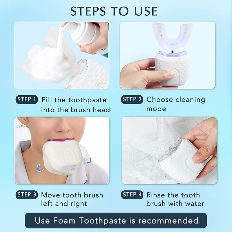 U字型充電式ライトクイックホワイトニング歯のホワイトナー、プ - Teeth Whitening Kit At Home のレビューと価格