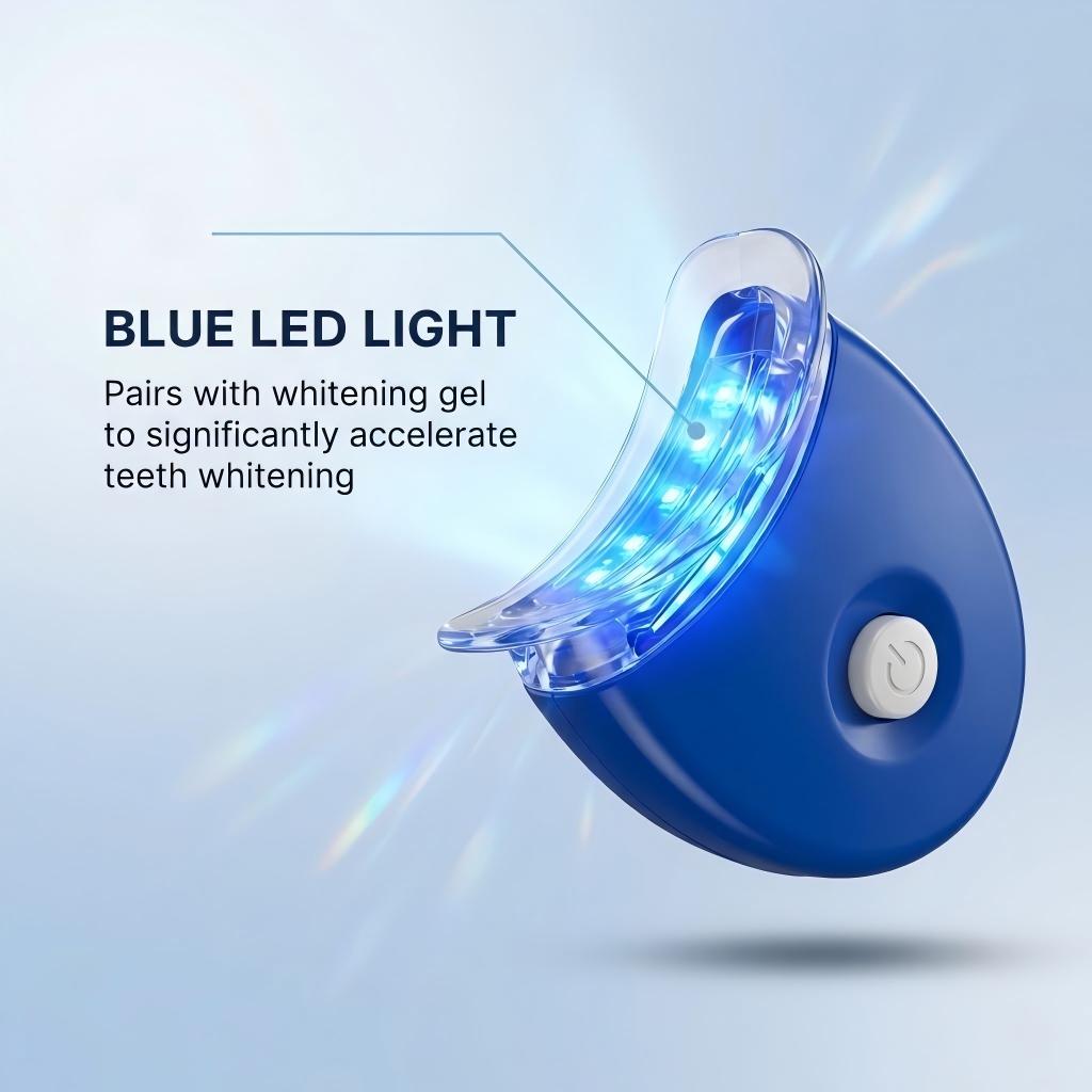 ワイヤレス冷光LEDブルーライト歯のホワイトニングキット携帯 - Teeth Whitening Kit At Home のレビューと価格