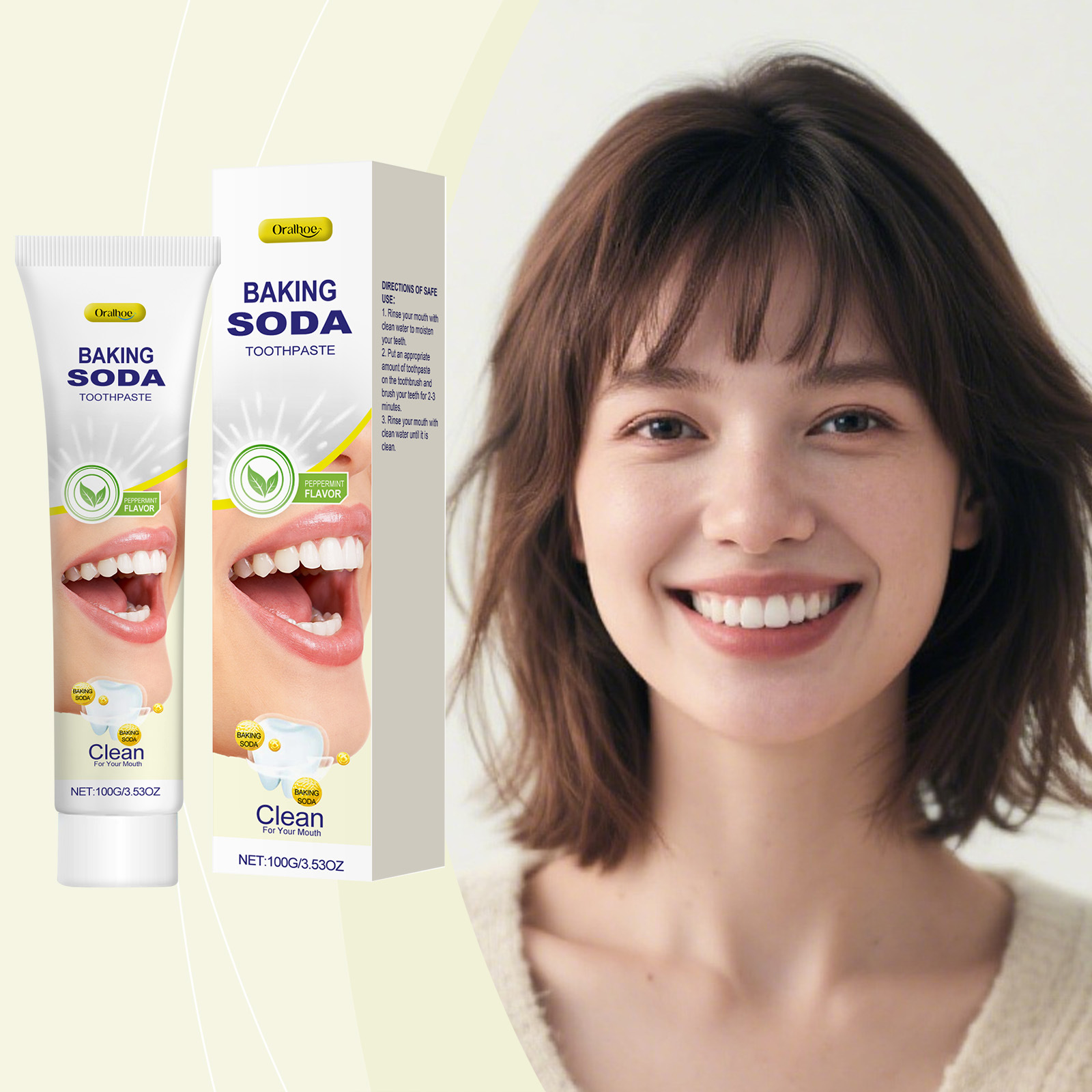 100g オーラルホー ベーキングソーダ ホワイトニング歯磨 - Teeth Whitening With Baking Soda のレビューと価格