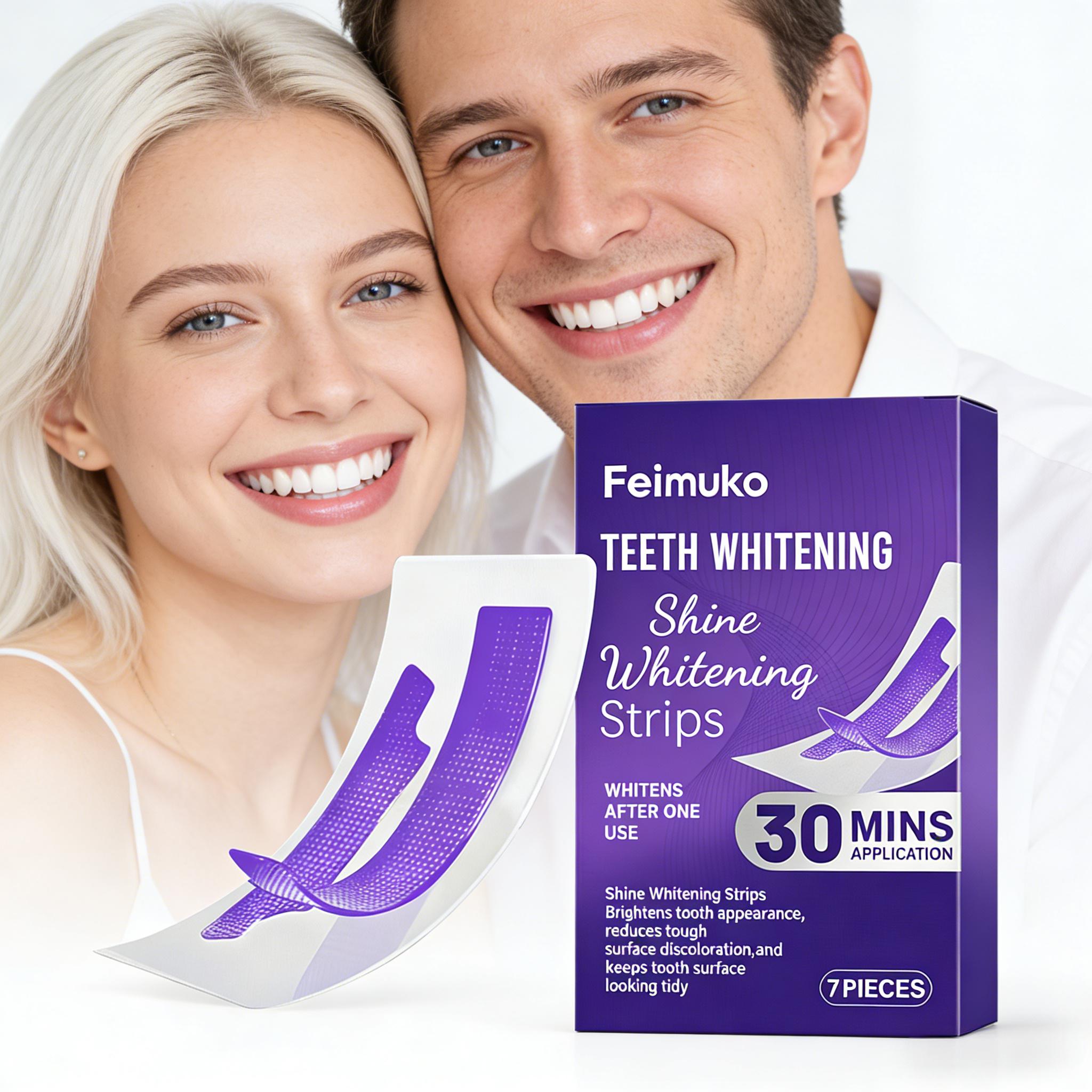歯のホワイトニングストリップ、知覚過敏を軽減、エナメル質の汚 - Teeth Whitening Flash のレビューと価格