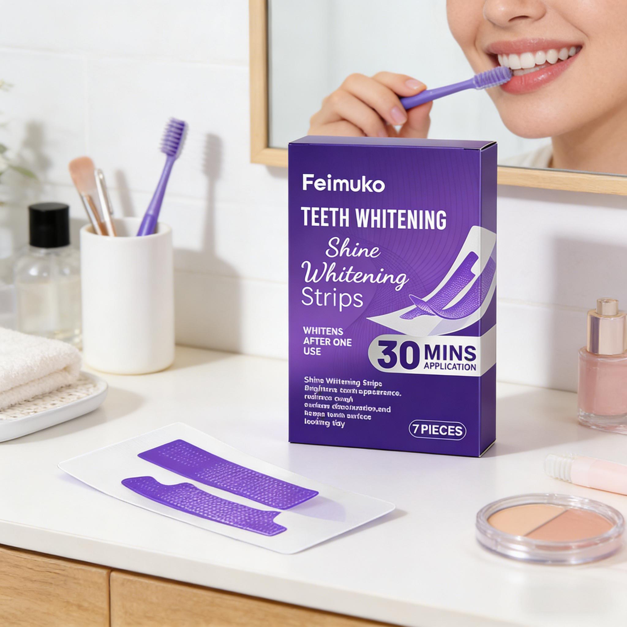 歯のホワイトニングストリップ、知覚過敏を軽減、エナメル質の汚 - Teeth Whitening Flash のレビューと価格