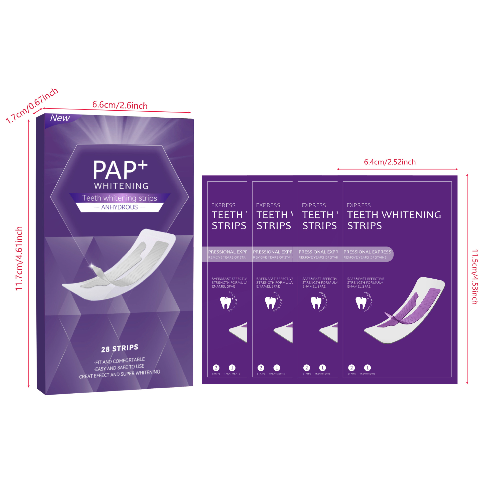 3D ドライ歯のホワイトニングストリップ |   残留物なし - Whitening Strip 3D のレビューと価格