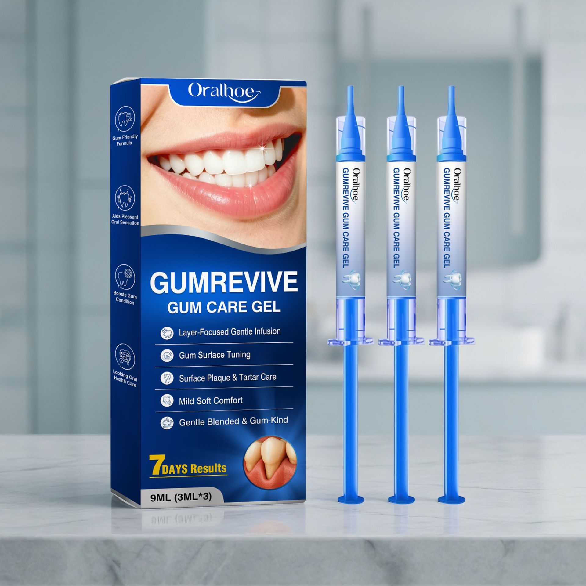 オーラルケアジェル 3個入り歯茎洗浄シリンジキット、毎日の家 - Teeth Whitening Kit At Home のレビューと価格