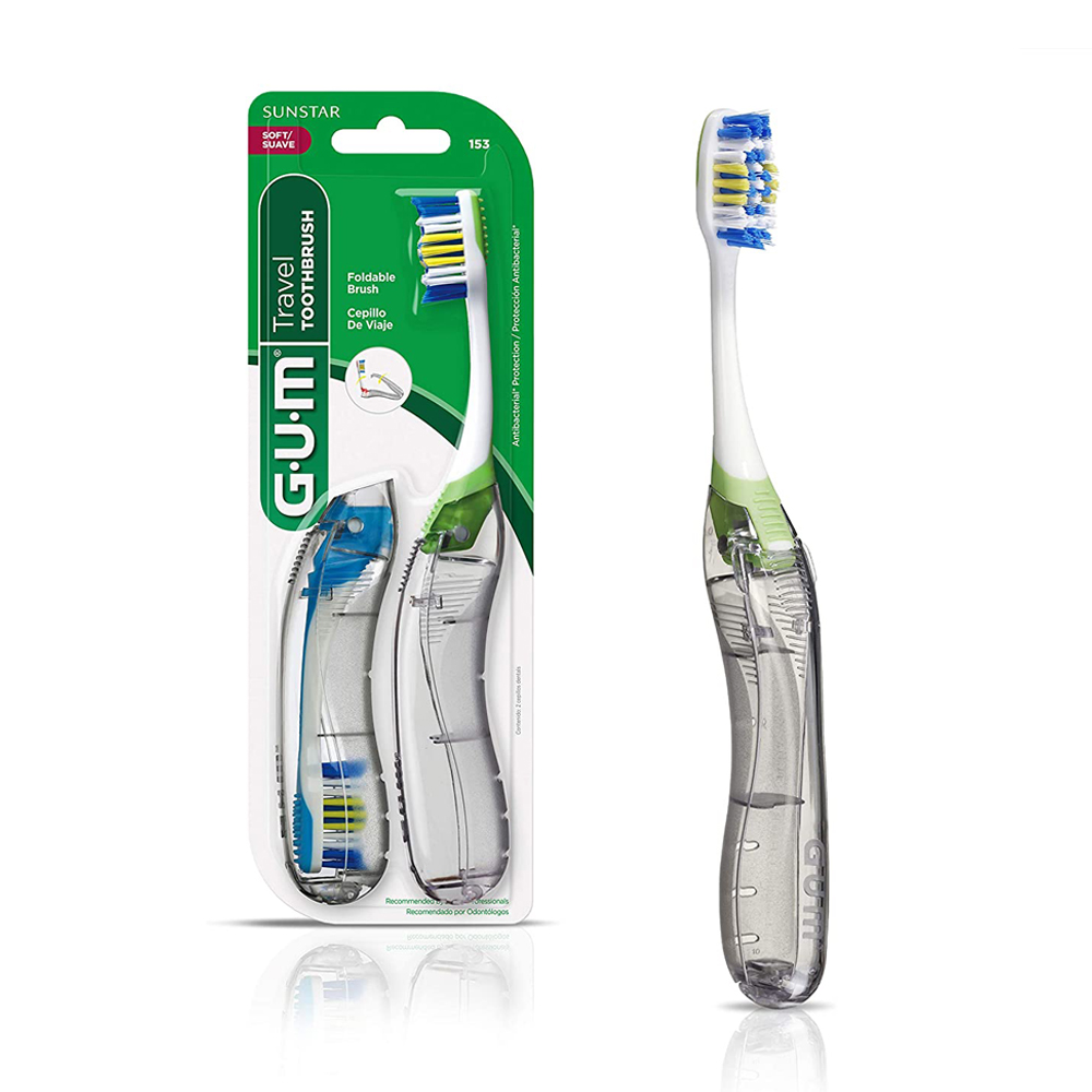 ガム-折りたたみハンドル付きのエコロジカル歯ブラシ,口腔洗浄 - Teeth Whitening Japan のレビューと価格