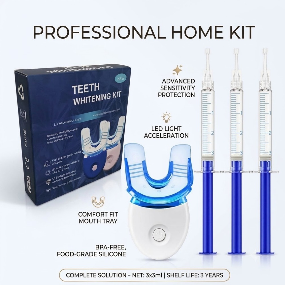 プロフェッショナル歯のホワイトニングキット ジェル LEDラ - Teeth Whitening Kit At Home のレビューと価格