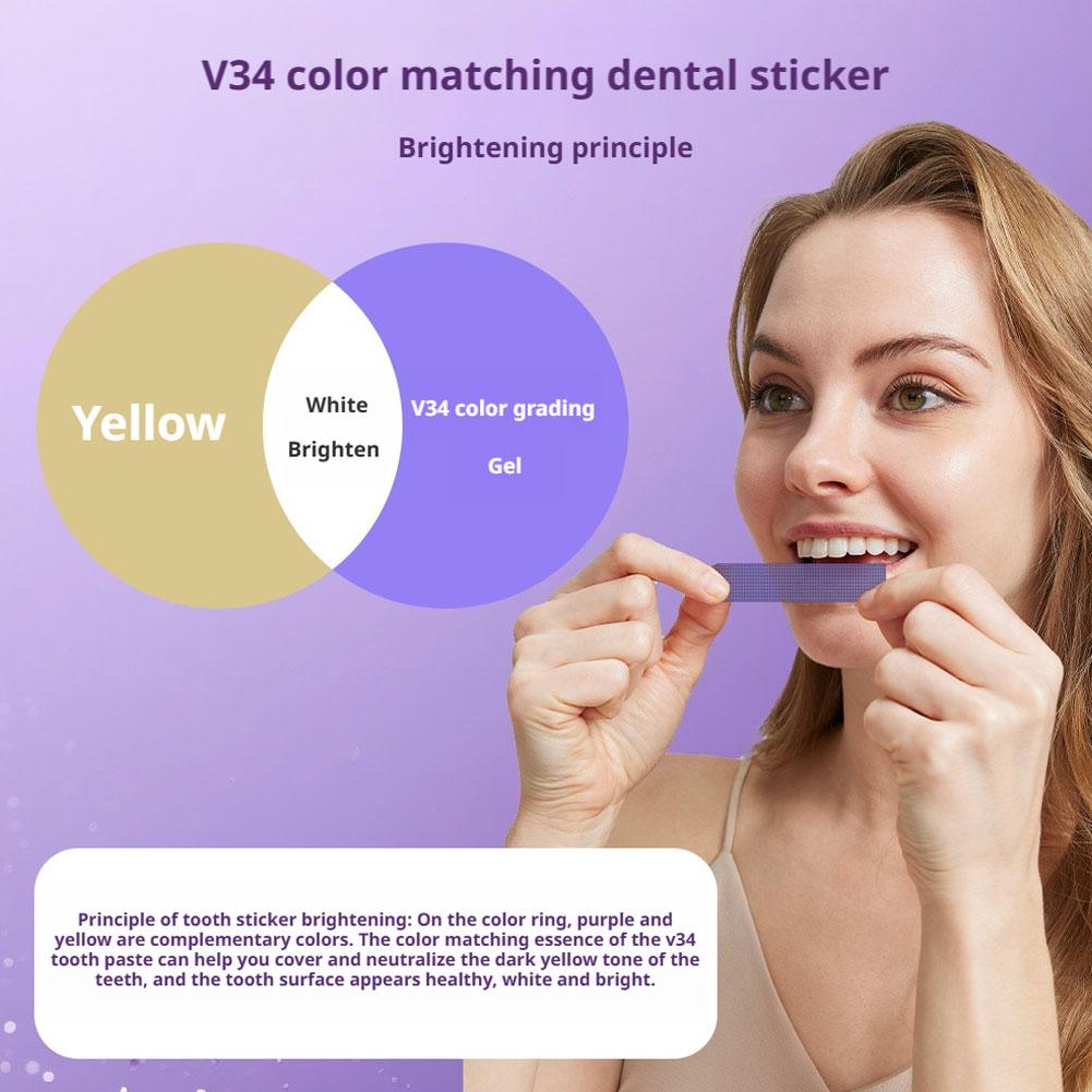 14/28/42 個 V34 パープル歯ホワイトニングストリ - Teeth Whitening Kit At Home のレビューと価格